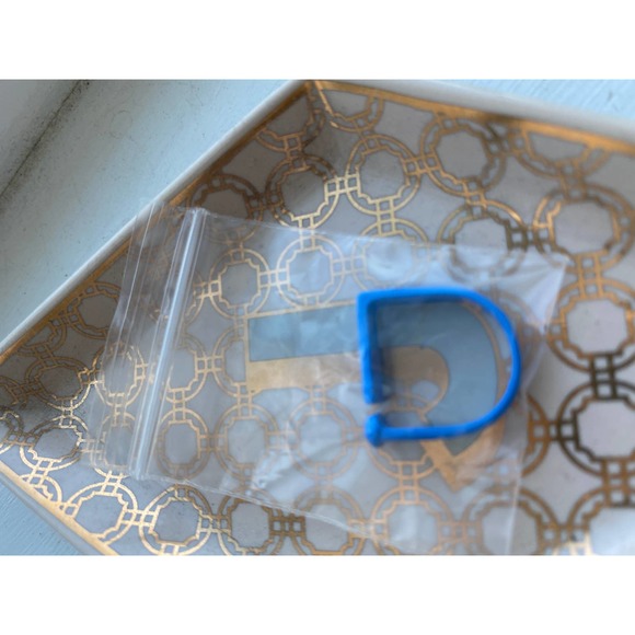 Blue chunky square disconnected bar ring, size 6.5, NEW - Picture 10 of 10